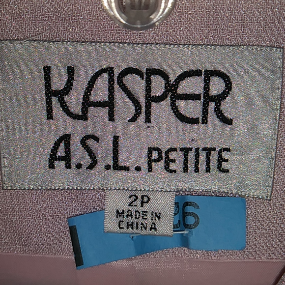 Vintage Kasper A.L.S. Petite Powdery Pink Embroidered Jacket - Picture 2 of 8